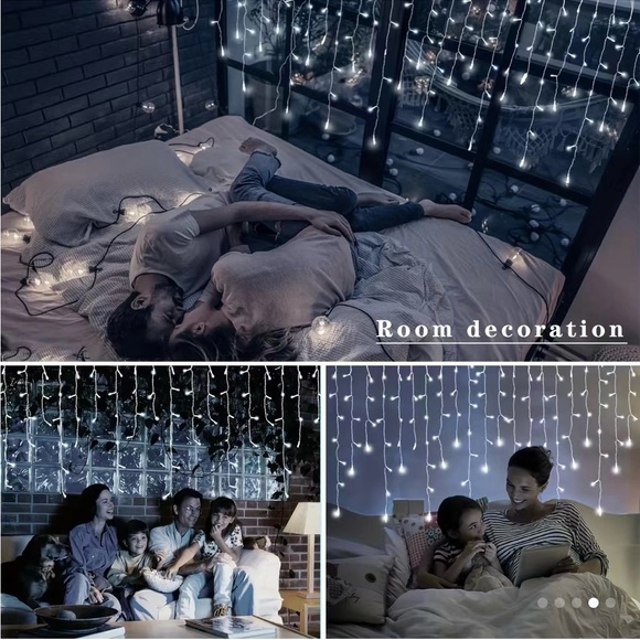 New! Color Changing Curtain Fairy Lights With Remote! - Picture 4 of 10